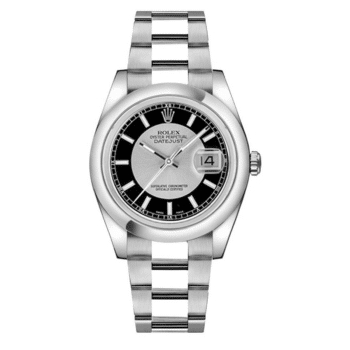 Rolex Datejust 116200 36mm Oyster Silver Black Dial Stainless Steel Watch
