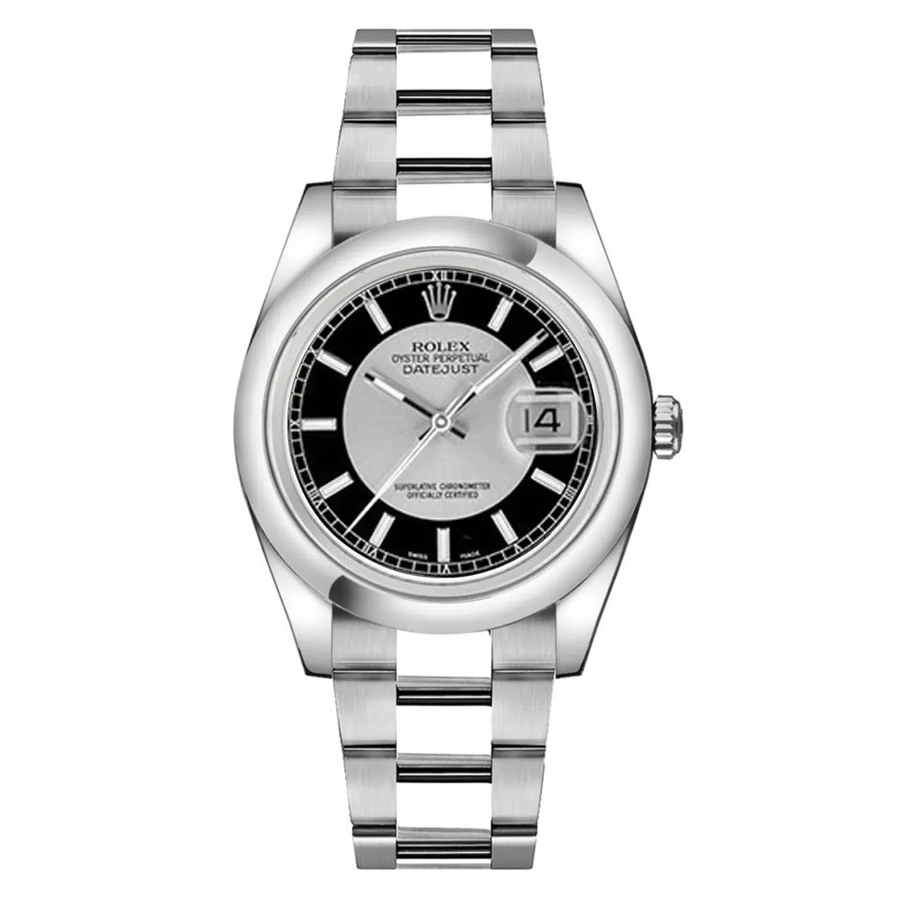 Rolex Datejust 116200 36mm Oyster Silver Black Dial Stainless Steel Watch
