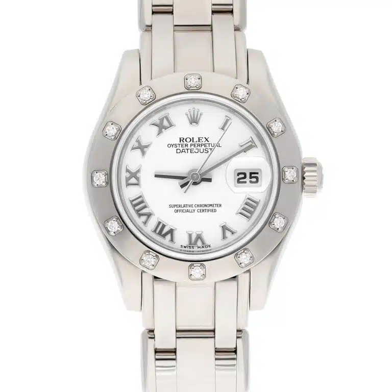 Rolex Lady-Datejust Pearlmaster 80319 White Roman Dial White Gold Watch – image 2