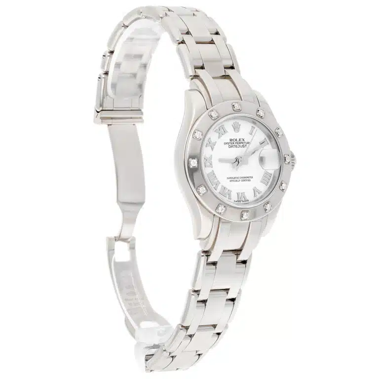 Rolex Lady-Datejust Pearlmaster 80319 White Roman Dial White Gold Watch – image 3