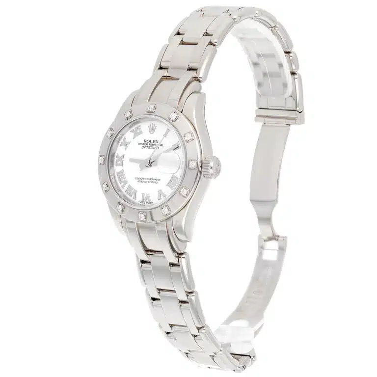 Rolex Lady-Datejust Pearlmaster 80319 White Roman Dial White Gold Watch – image 5