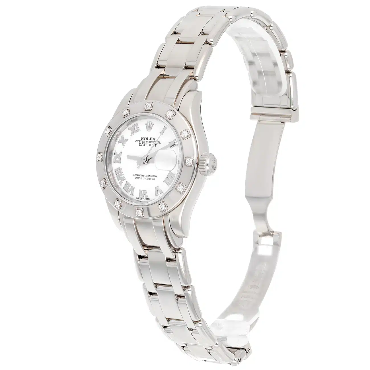 Rolex Lady-Datejust Pearlmaster 80319 White Roman Dial White Gold Watch – image 5