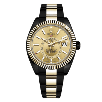 Rolex Sky-Dweller 326933 Champagne Dial Oyster Band Black PVD/DLC Coated 18K Yellow Gold &Stainless Steel Watch –