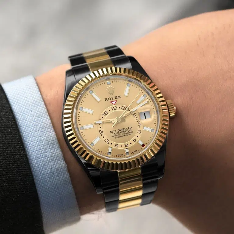 Rolex Sky-Dweller 326933 Champagne Dial Oyster Band Black PVD/DLC Coated 18K Yellow Gold &Stainless Steel Watch - 2021 – image 3