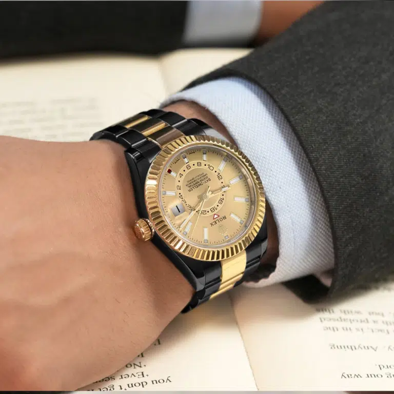 Rolex Sky-Dweller 326933 Champagne Dial Oyster Band Black PVD/DLC Coated 18K Yellow Gold &Stainless Steel Watch - 2021 – image 2