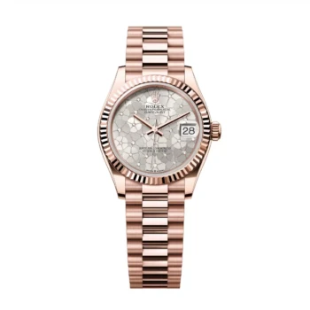 Rolex Datejust 278275-0045 Silver Floral Dial 31 MM President Bracelet