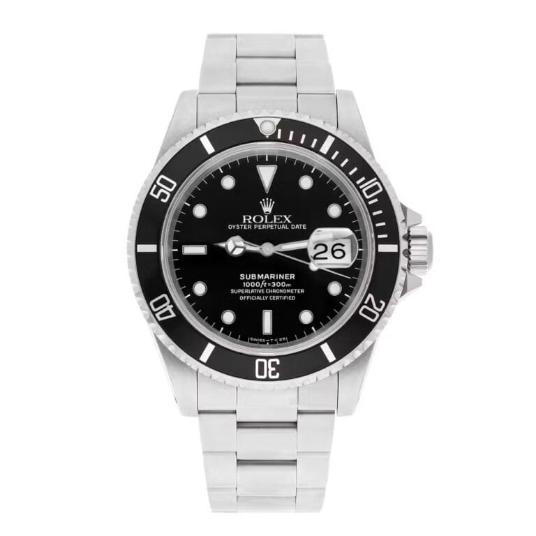 Rolex Submariner Date 16610 40MM Black Dial Stainless Steel Watch