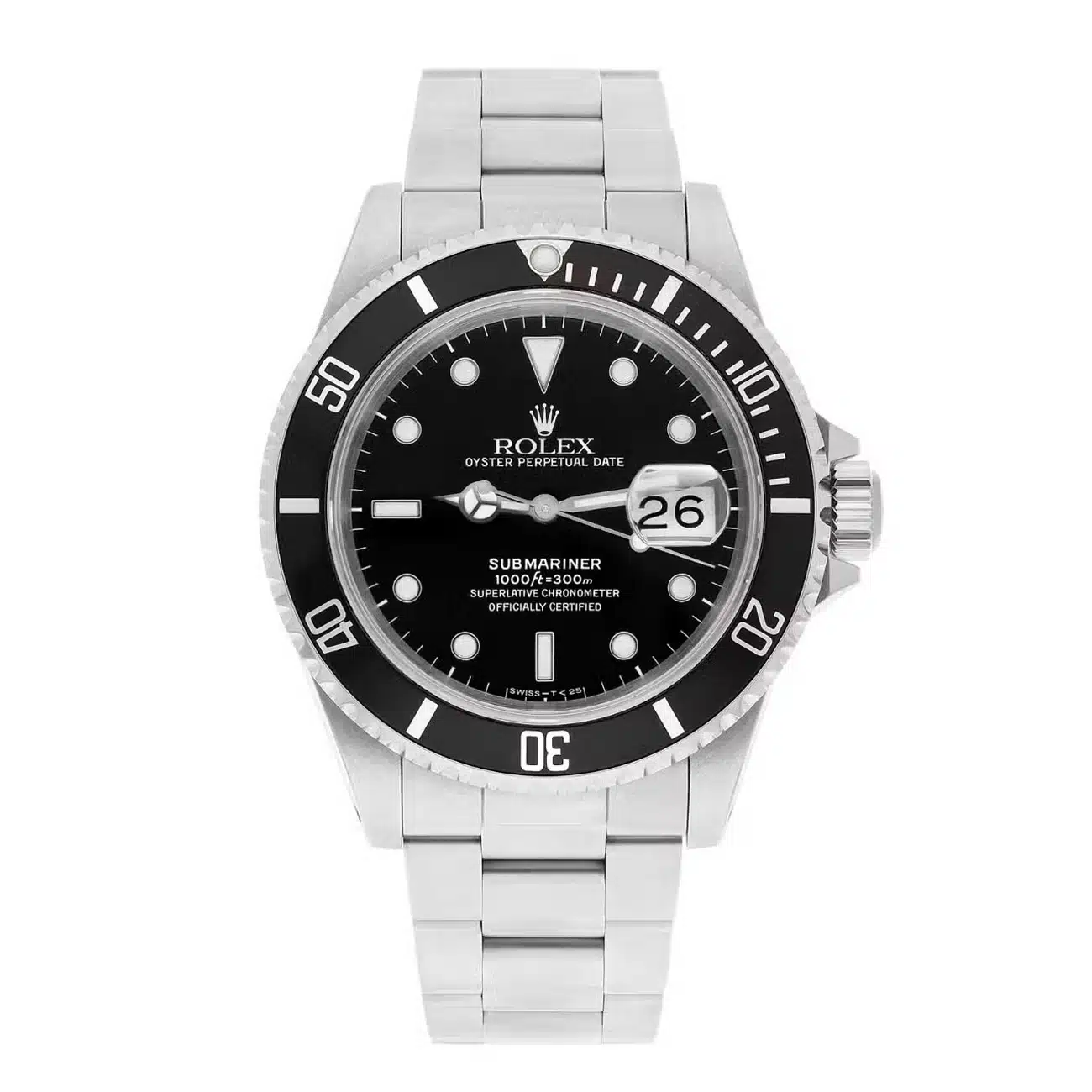 Rolex Submariner Date 16610 40MM Black Dial Stainless Steel Watch