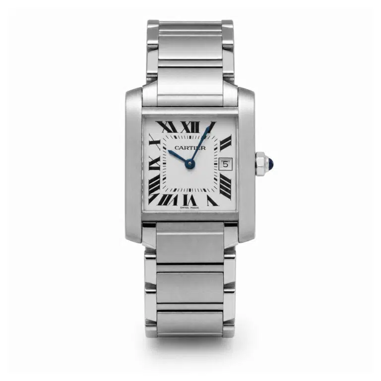 Cartier Tank Française W51008Q3/2465 25mm Roman Dial Stainless Steel Watch
