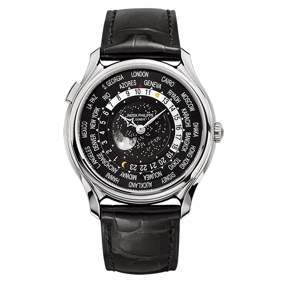Patek Philippe World Time 39. 5575G-001 Leather Strap