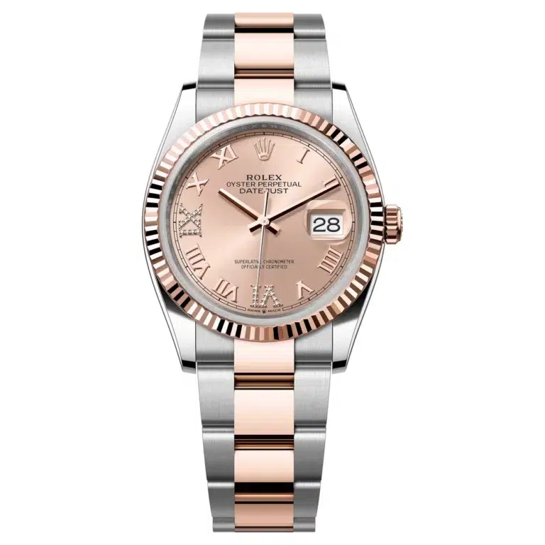 Rolex Datejust 126231-0028 Rose-colour Dial 36 MM Two Tone Oyster Bracelet
