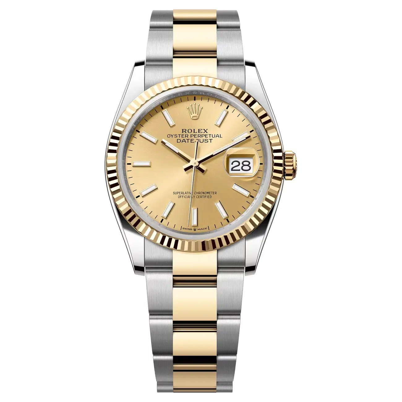 Rolex Datejust 126233-0016 Champagne-colour Dial 36 MM Two Tone Oyster Bracelet