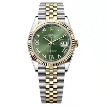 Rolex Datejust 126233-0025 Olive green Roman Dial 36 MM Jubilee Bracelet
