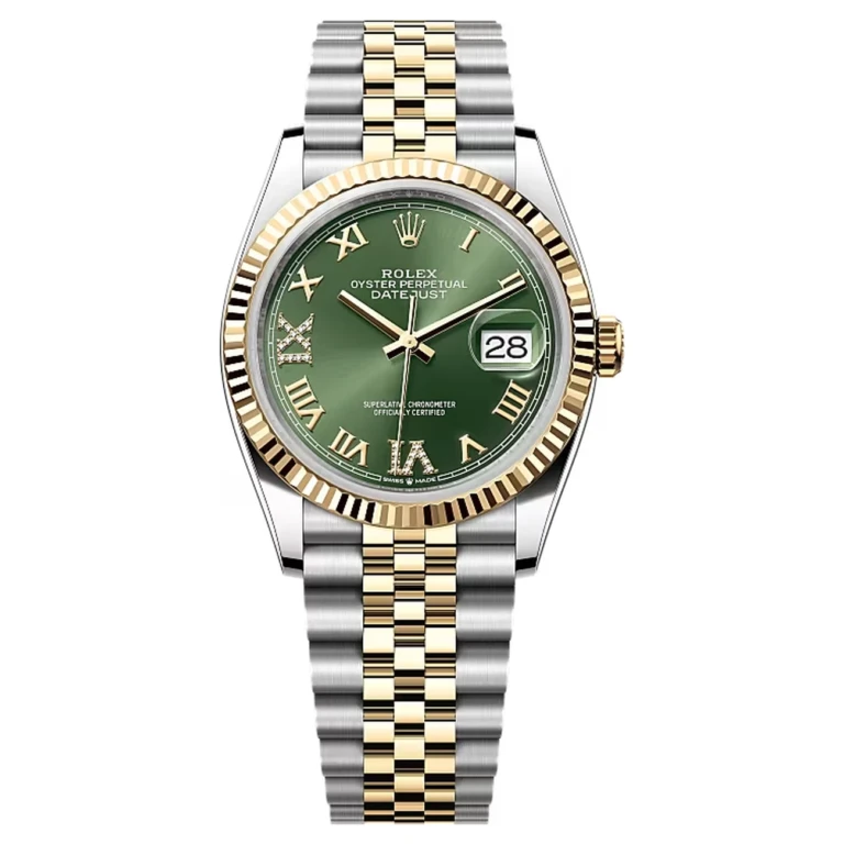 Rolex Datejust 126233-0025 Olive green Roman Dial 36 MM Jubilee Bracelet
