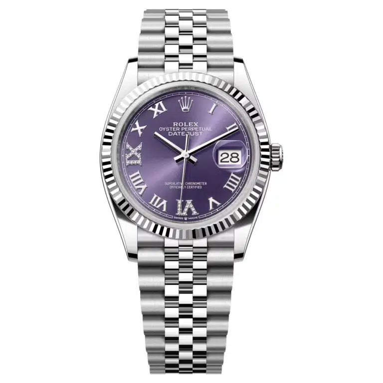 Rolex Datejust 126234-0021 Aubergine Roman Dial 36 MM Jubilee Bracelet