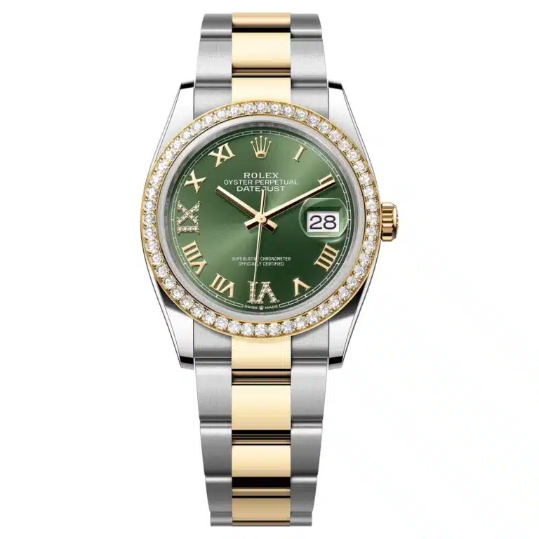 Rolex Datejust 126283RBR-0012 Olive green Roman Dial 36 MM Oyster Bracelet