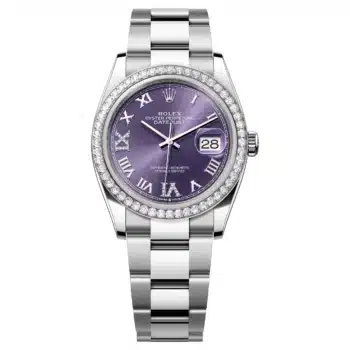 Rolex Datejust 126284RBR-0014 Aubergine Roman Dial 36 MM Oyster Bracelet