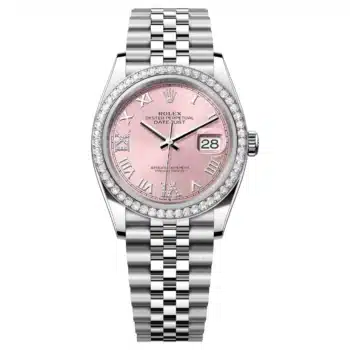 Rolex Datejust 36 126284RBR-0023 pink dial, Jubilee bracelet, diamond bezel