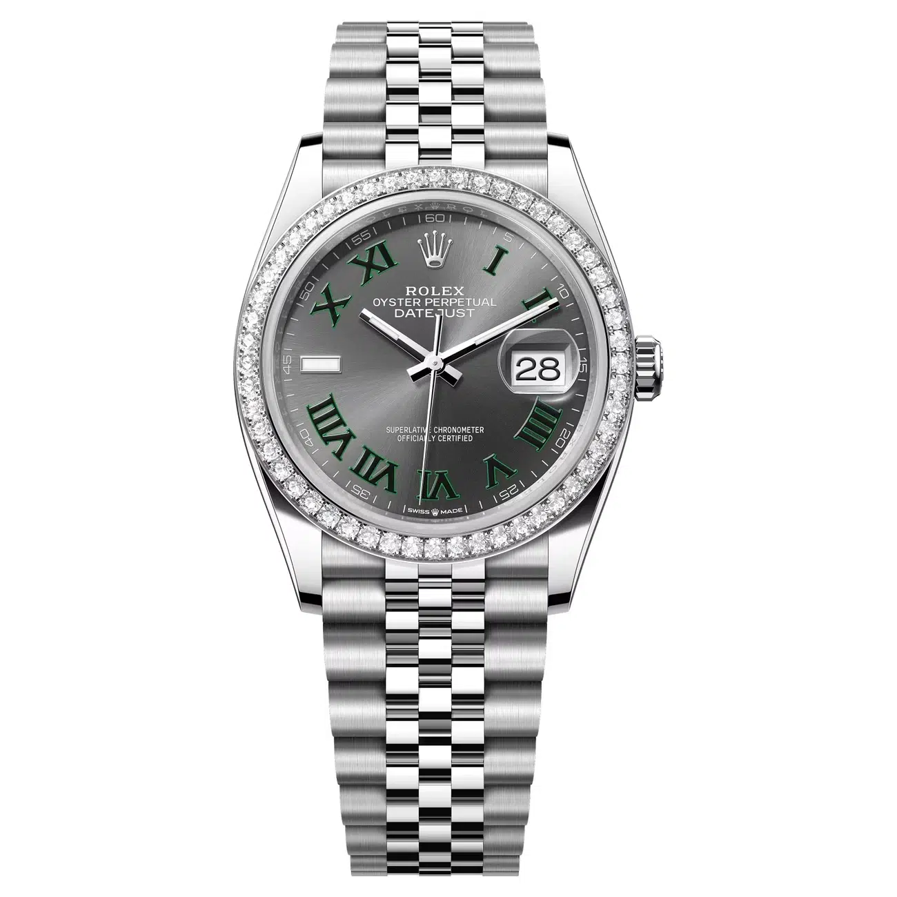 Rolex Datejust 126284RBR-0037 Slate Dial 36 MM Jubilee Bracelet