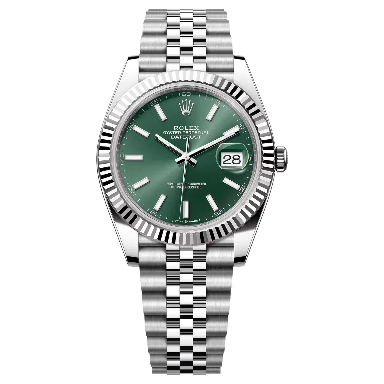 Rolex Datejust 126334-0028 Mint green Dial 41 MM Jubilee Bracelet
