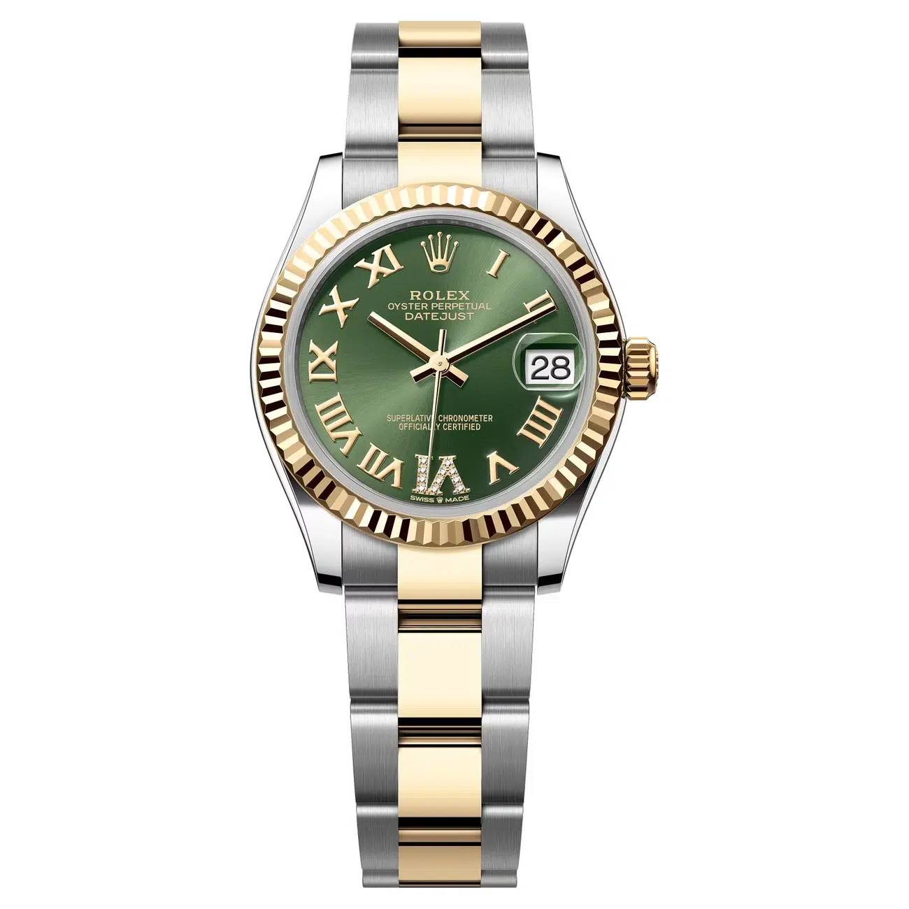 Rolex Datejust 278273-0015 Olive green Dial 31 MM Oyster Bracelet