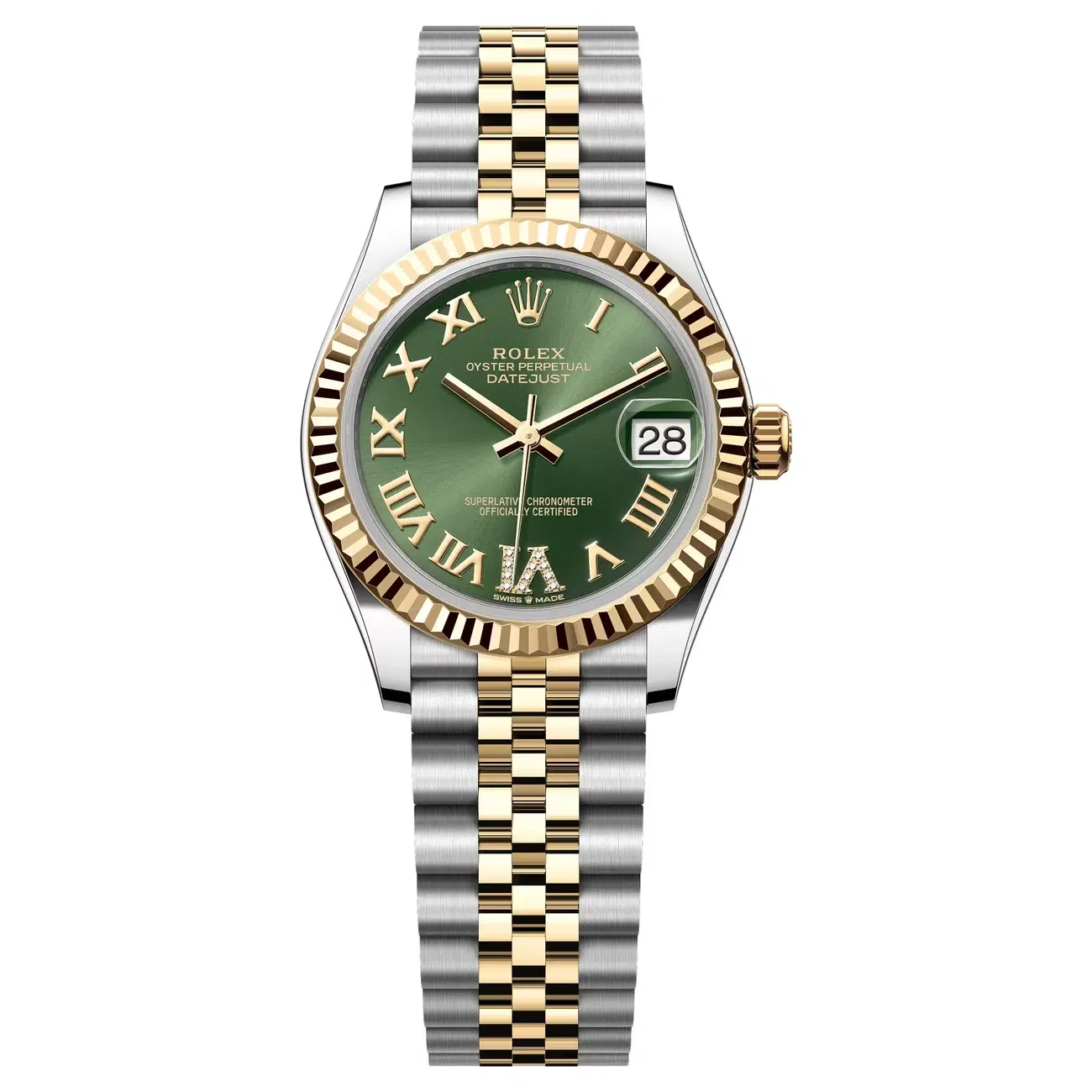 Rolex Datejust 278273-0016 Olive green Dial 31 MM Jubilee Bracelet