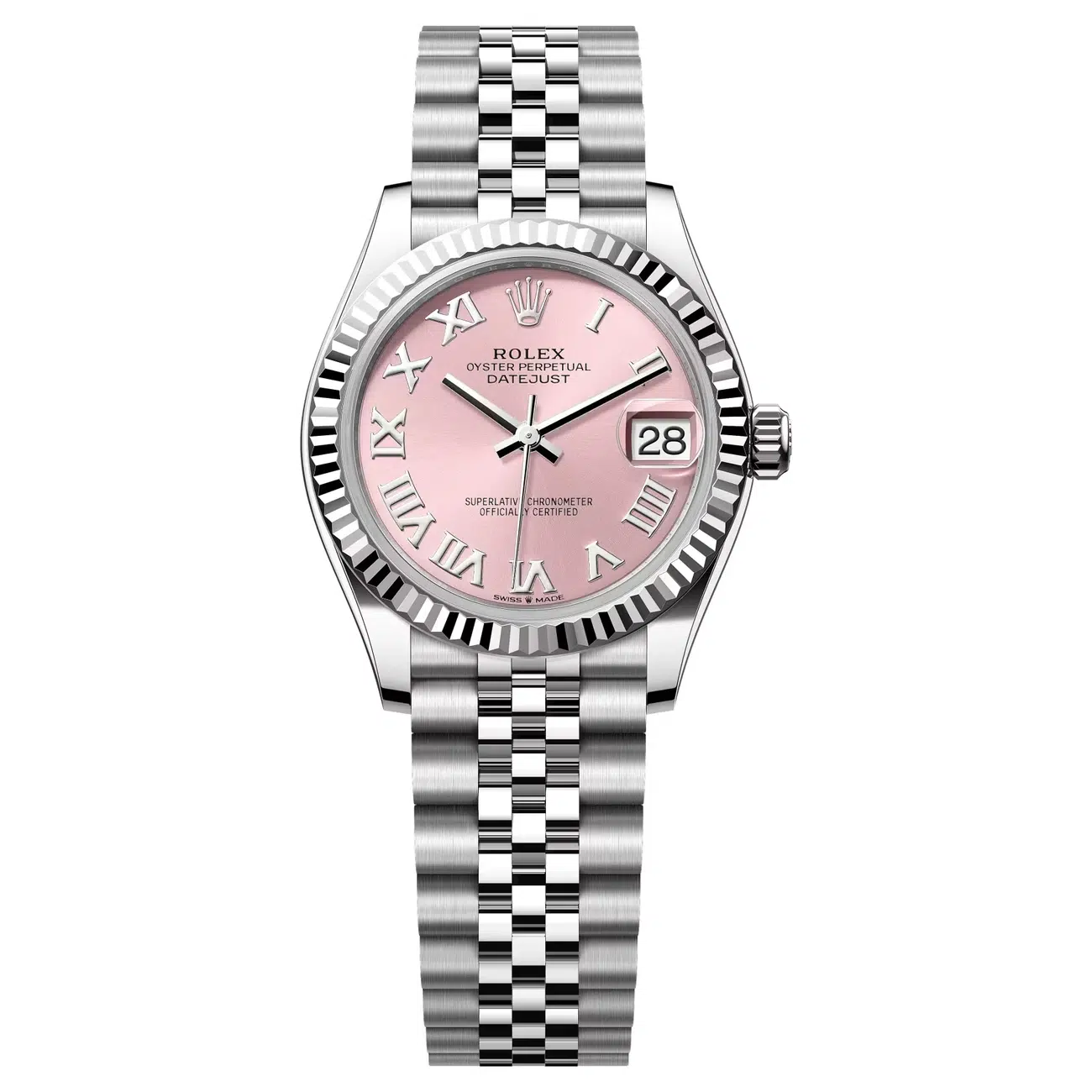 Rolex Datejust 278274-0020 Pink Roman Dial 31 MM Jubilee Bracelet