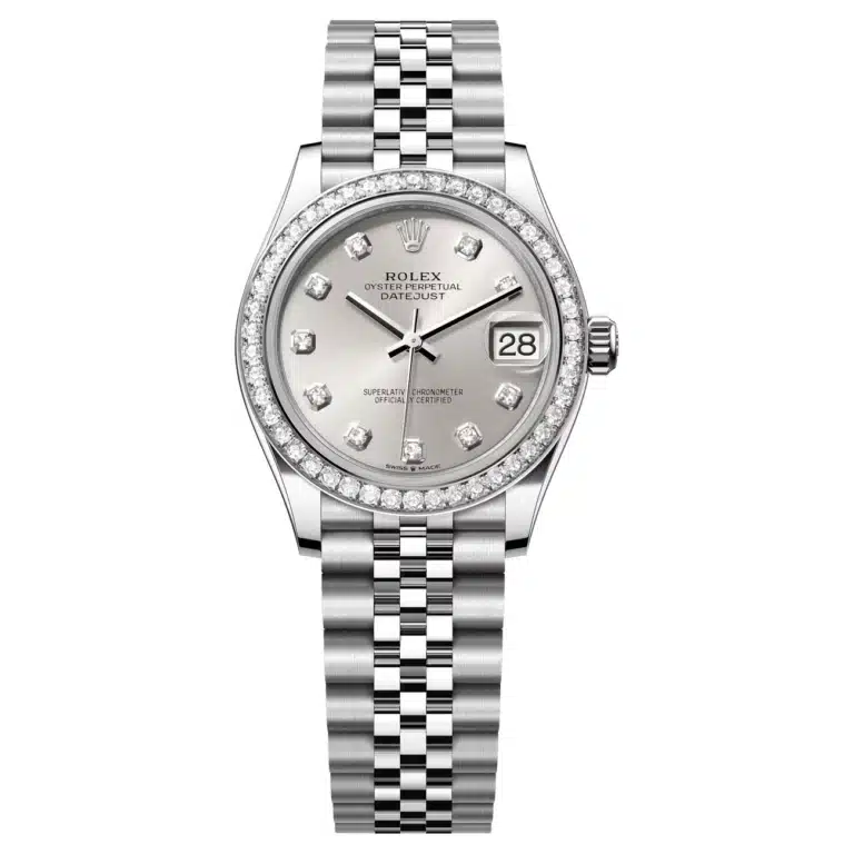 Rolex Datejust 278384RBR-0034 Silver Diamond Dial 31 MM Jubilee Bracelet