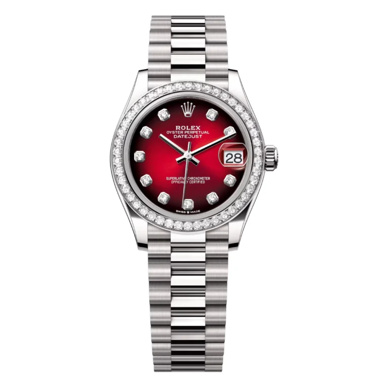Rolex Datejust 31 278289RBR-0028 Diamond Bezel Red ombré Diamond Dial White Gold Watch 2025