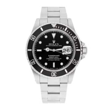 Rolex Submariner Date 16610 40MM Black Dial Stainless Steel Watch