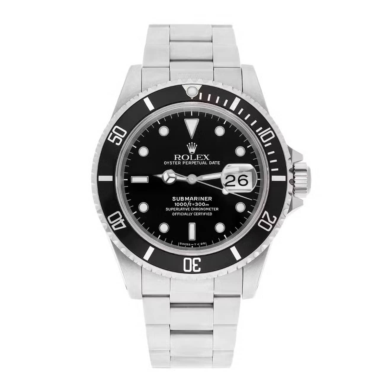 Rolex Submariner Date 16610 40MM Black Dial Stainless Steel Watch