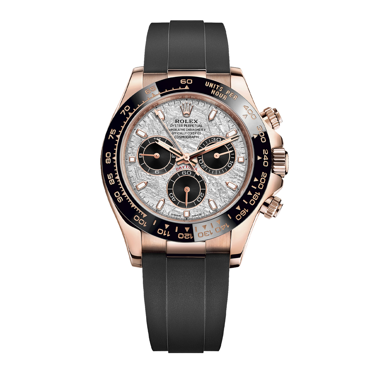 Rolex Daytona 116515LN-0055 Cosmograph Meteorite Dial Oysterflex Rose Gold Watch 2021