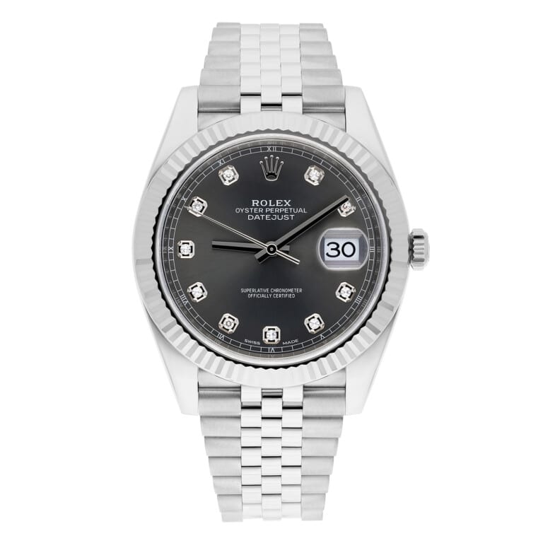 Rolex Datejust 126334-0006 41mm Gray Diamond Dial Jubilee Bracelet Stainless Steel Watch 2025 – alternate view