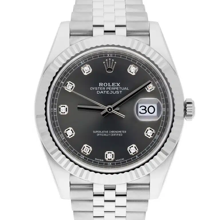 Rolex Datejust 126334-0006 41mm Gray Diamond Dial Jubilee Bracelet Stainless Steel Watch 2025 – image 3