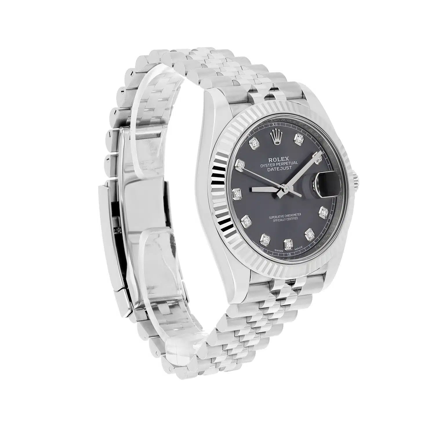 Rolex Datejust 126334-0006 41mm Gray Diamond Dial Jubilee Bracelet Stainless Steel Watch 2025 – image 4