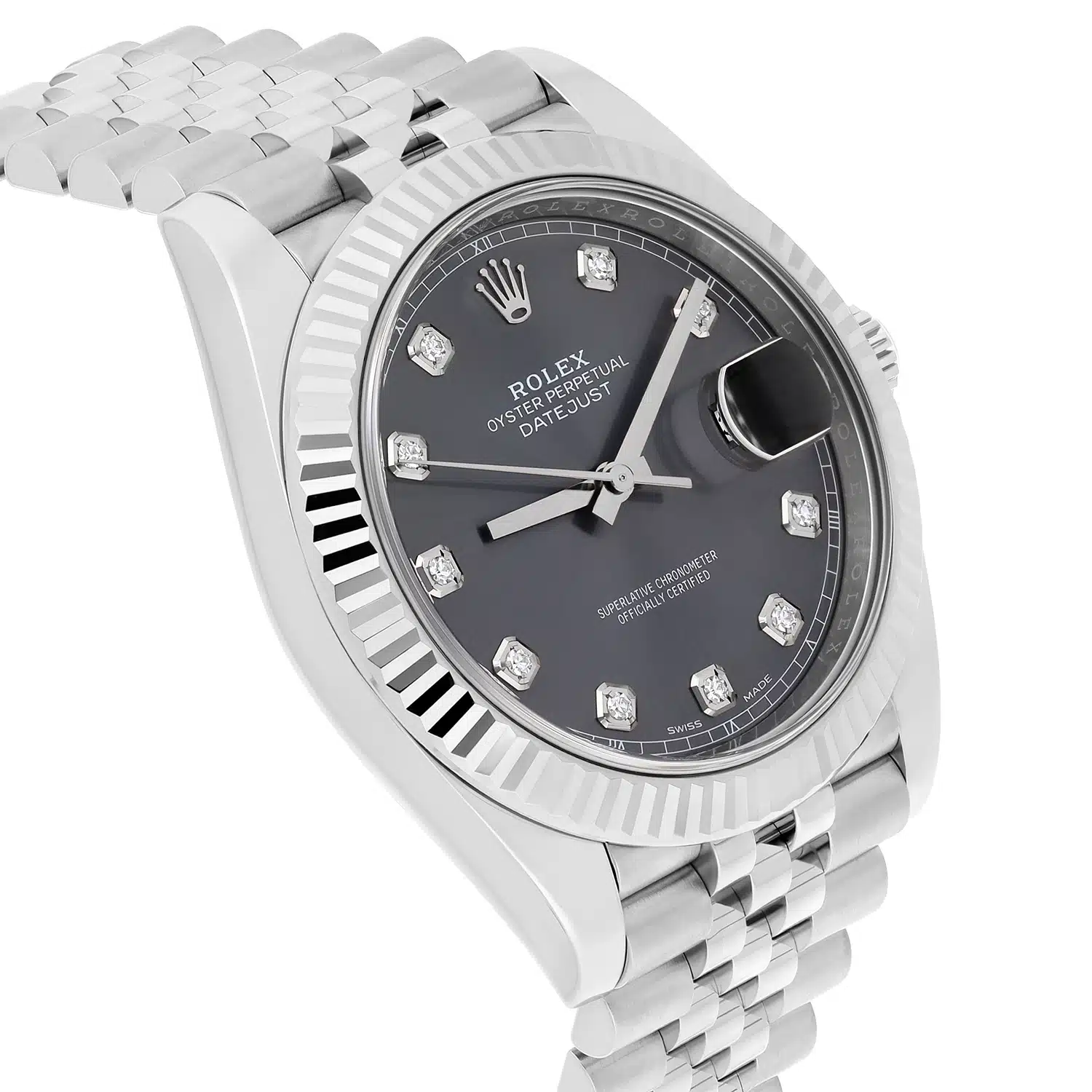 Rolex Datejust 126334-0006 41mm Gray Diamond Dial Jubilee Bracelet Stainless Steel Watch 2025 – image 5