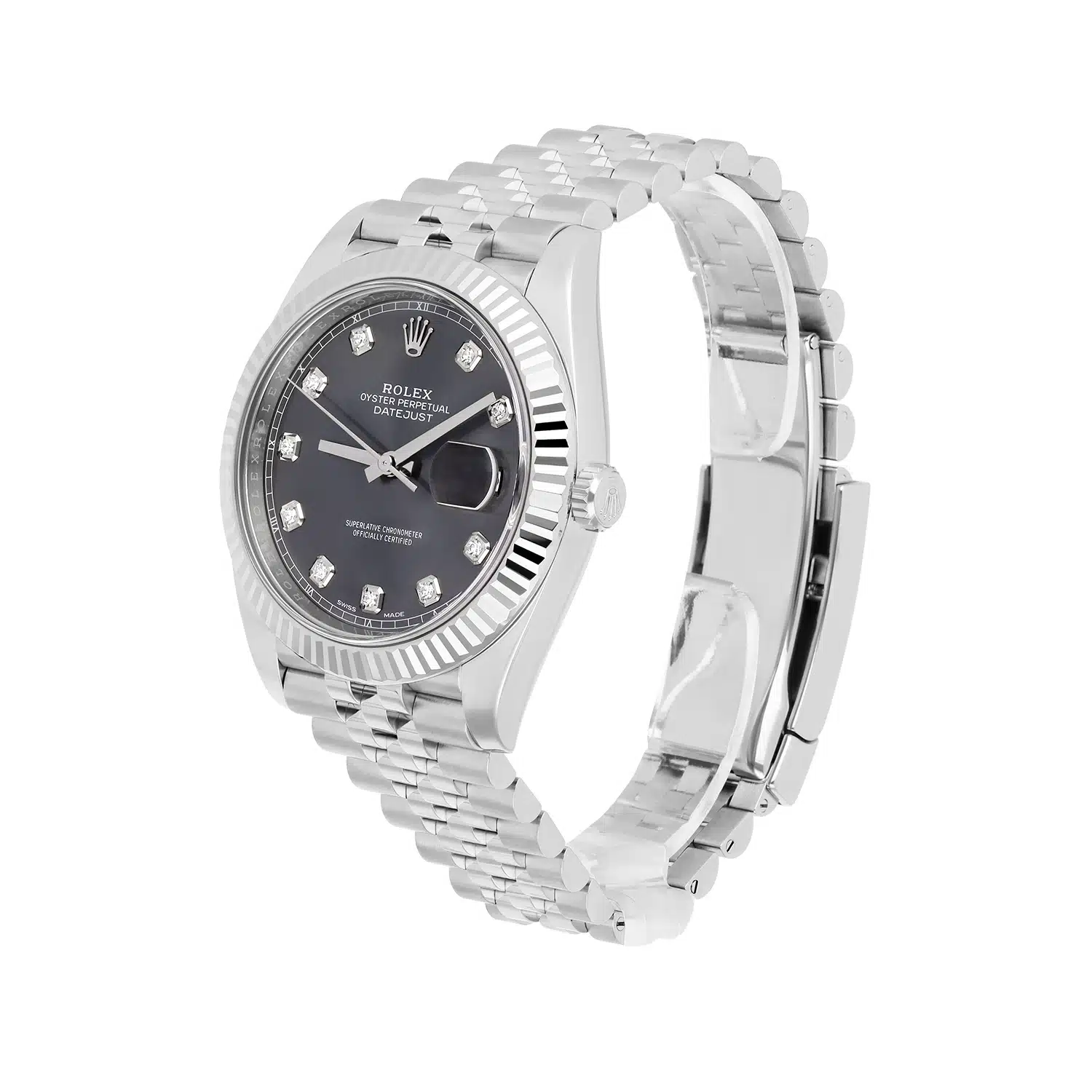 Rolex Datejust 126334-0006 41mm Gray Diamond Dial Jubilee Bracelet Stainless Steel Watch 2025 – image 6