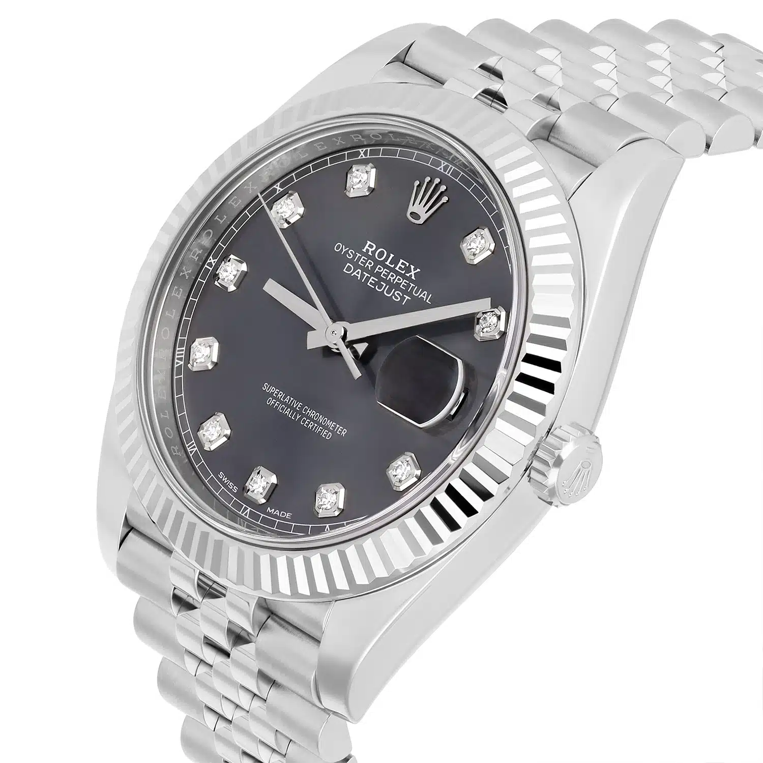 Rolex Datejust 126334-0006 41mm Gray Diamond Dial Jubilee Bracelet Stainless Steel Watch 2025 – image 7