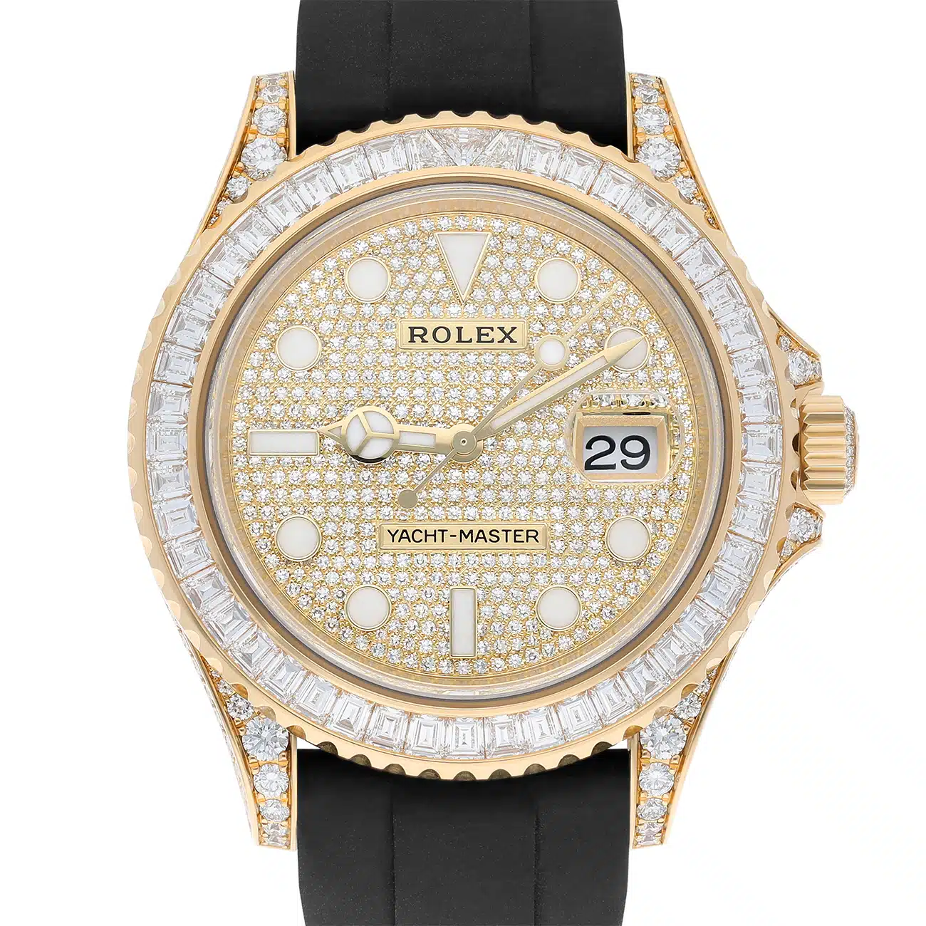 Rolex Yacht-Master 226668TBR-0001 42mm Pave Diamond Dial Baguette Diamond Bezel Oysterflex Strap Yellow Gold -2024 – image 2