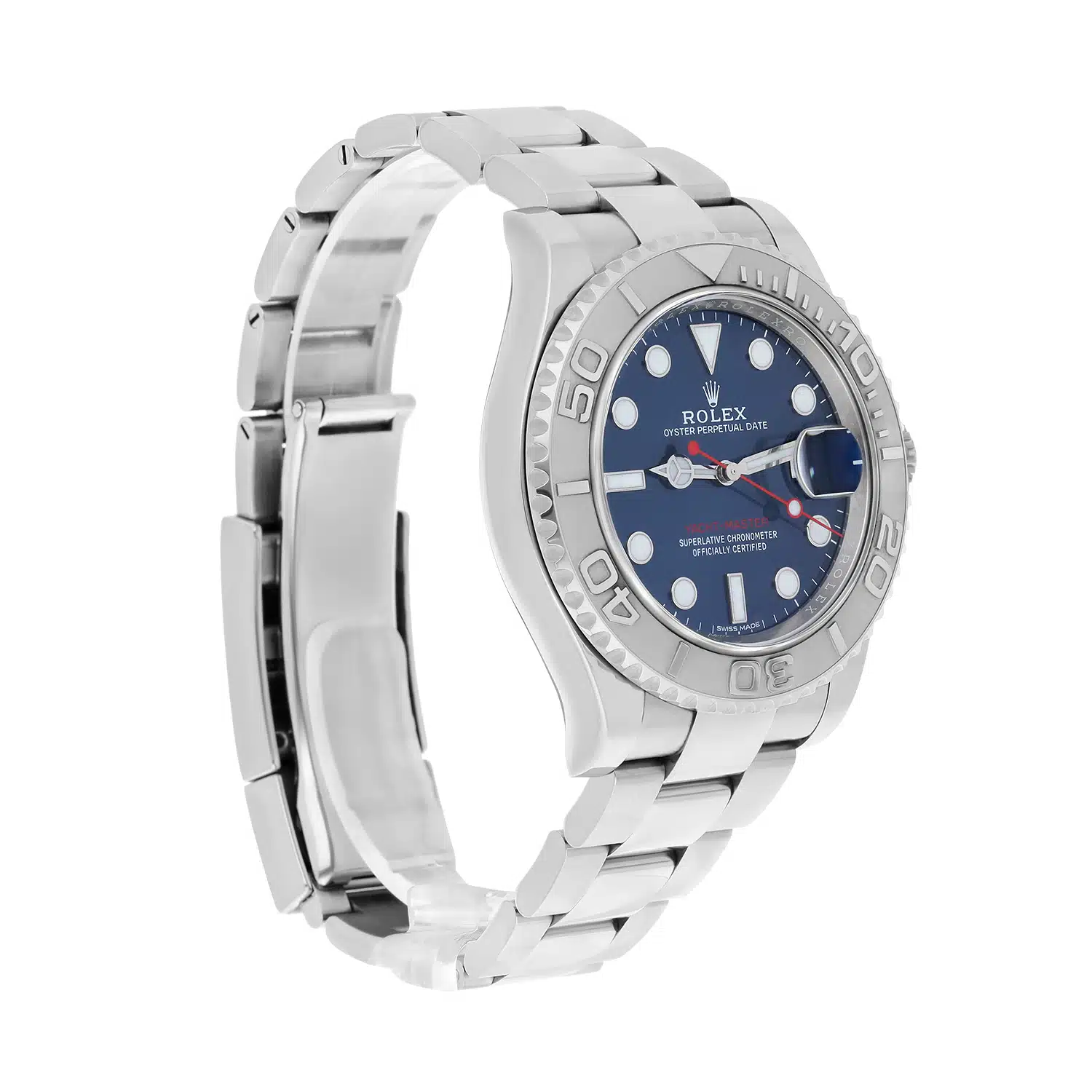 Rolex Yacht-Master 116622 40mm Bright Blue Dial Oyster Bracelet Oystersteel/Platinum Watch – image 3