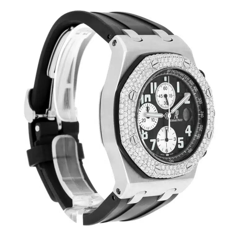 Audemars Piguet Royal Oak Offshore 25940SK.OO.D002CA.01 42mm Chronograph Black Dial Diamond Bezel Watch – image 3
