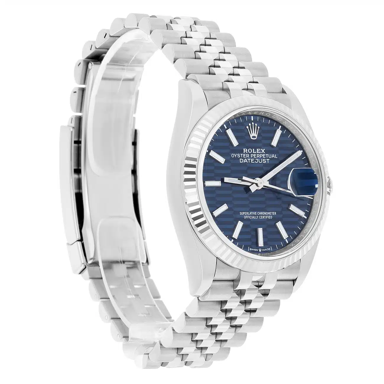 Rolex Datejust 126234-0049 36mm Blue Motif Dial jubilee Bracelet Stainless Steel Watch – image 4