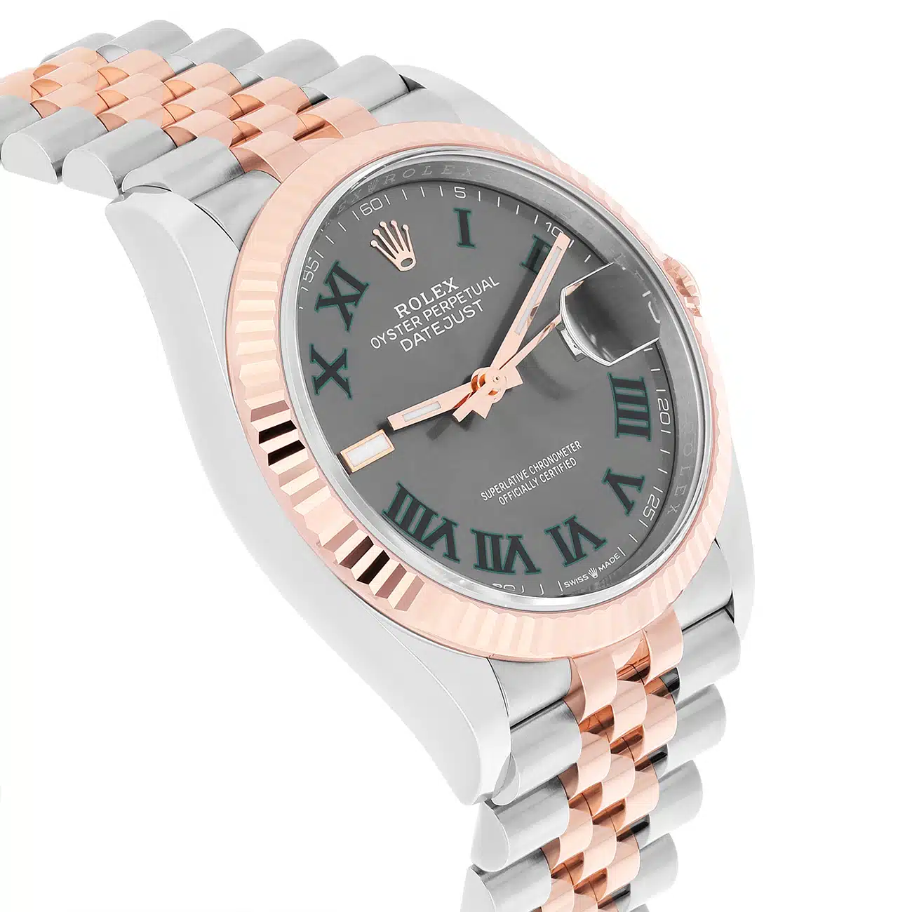Rolex Datejust 126231-0029 36MM Wimbledon Roman Dial Jubilee Bracelet Stainless Steel&Rose Gold Watch 2024 – image 5