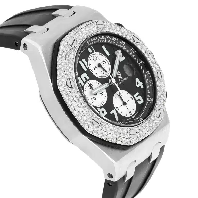 Audemars Piguet Royal Oak Offshore 25940SK.OO.D002CA.01 42mm Chronograph Black Dial Diamond Bezel Watch – image 4