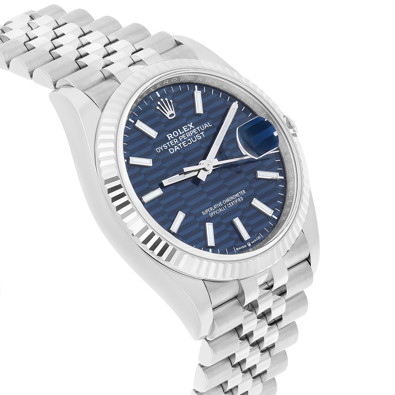 Rolex Datejust 126234-0049 36mm Blue Motif Dial jubilee Bracelet Stainless Steel Watch - 2022