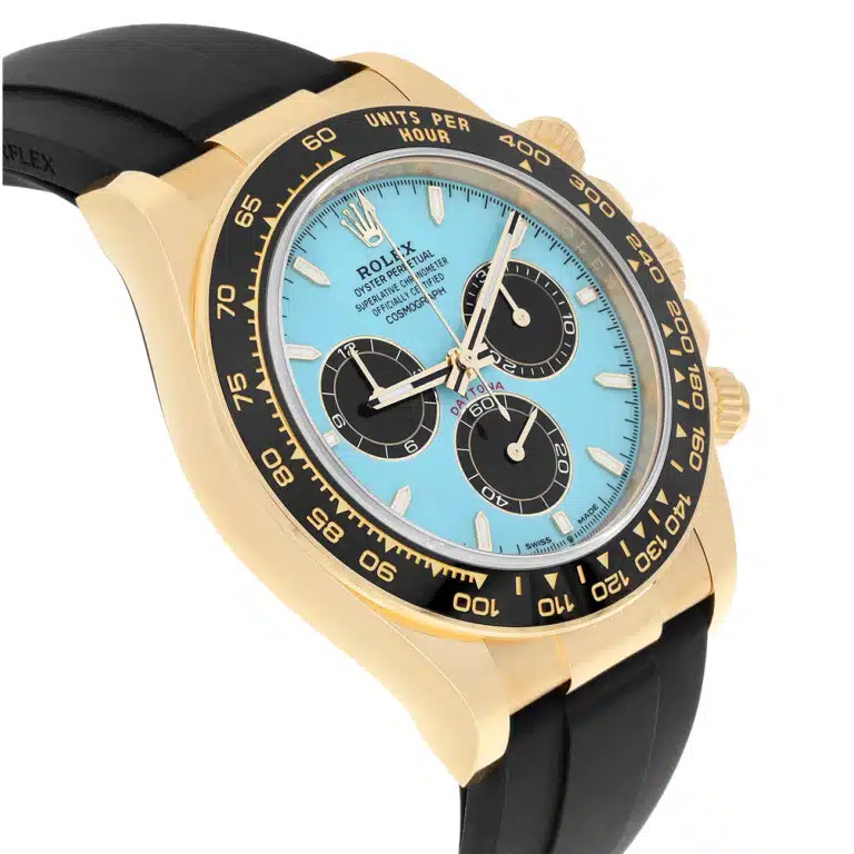 Rolex Cosmograph Daytona 126518LN-0014 Cerachrom Bezel Turquoise “Tiffany” Dial Oysterflex Strap Yellow Gold Watch 2025 – image 5