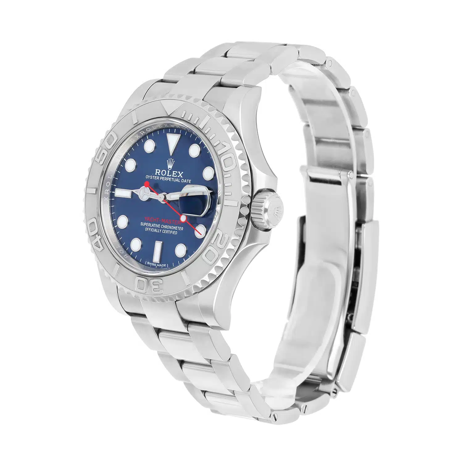 Rolex Yacht-Master 116622 40mm Bright Blue Dial Oyster Bracelet Oystersteel/Platinum Watch – image 5