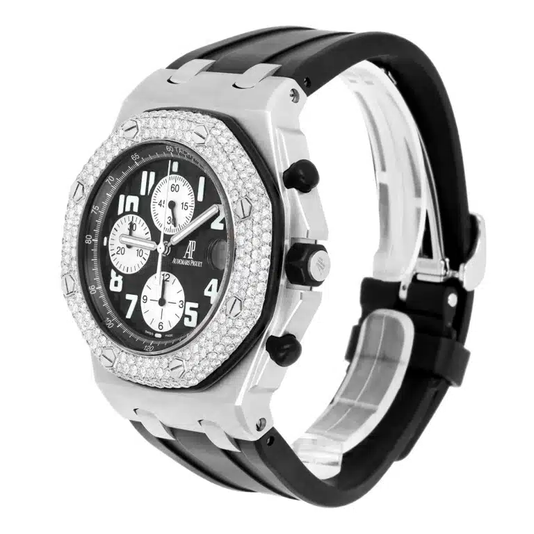 Audemars Piguet Royal Oak Offshore 25940SK.OO.D002CA.01 42mm Chronograph Black Dial Diamond Bezel Watch – image 5