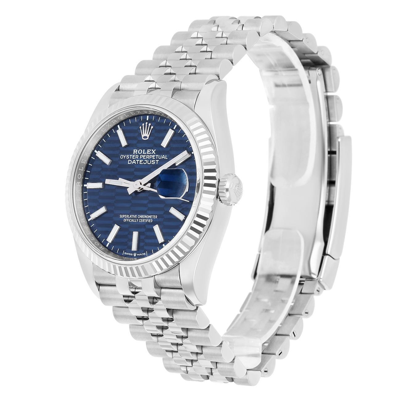 Rolex Datejust 126234-0049 36mm Blue Motif Dial jubilee Bracelet Stainless Steel Watch - 2022