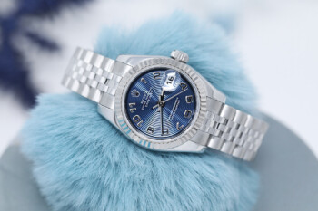 Rolex 26mm Lady-Datejust 179174 Steel & White Gold Watch Blue Arabic Numerals Dial - Image 2
